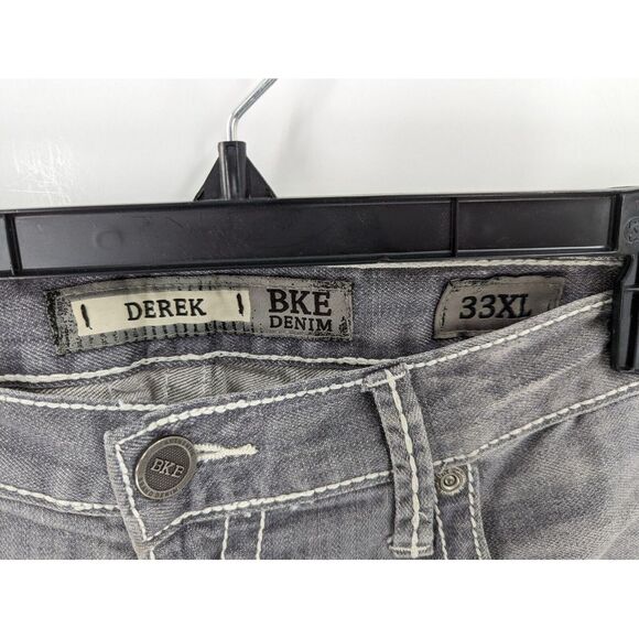 Buckle BKE Derek Men's Gray Regular Medium Wash Flex Denim Jeans, 33 XL, 34" - Picture 6 of 13
